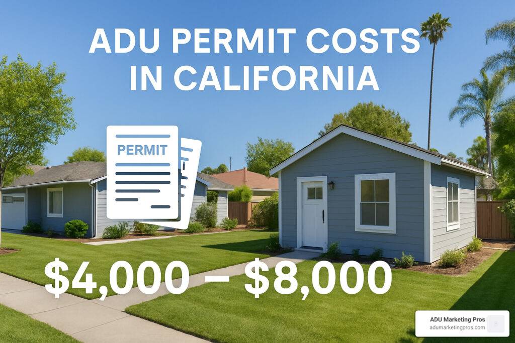 ADU permit cost California