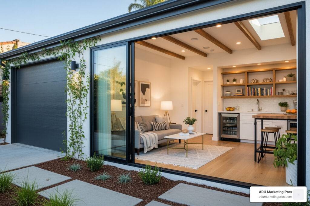 los angeles garage adu floor plan