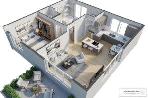house plan with one bedroom