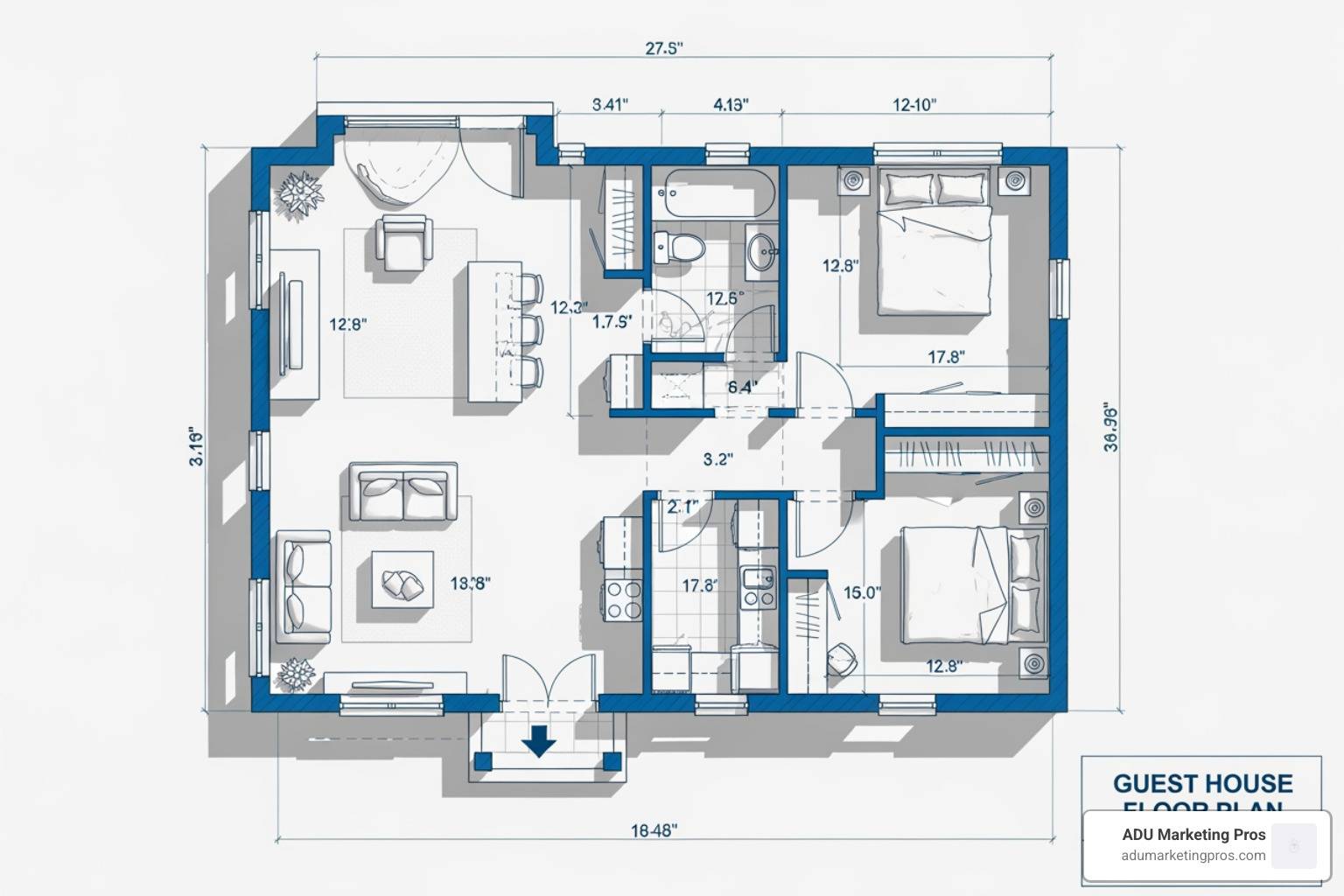 Guest house floor plans