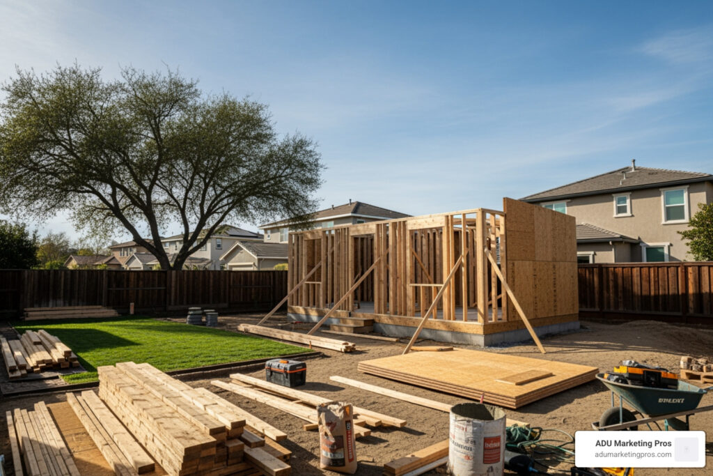 Detached ADU construction