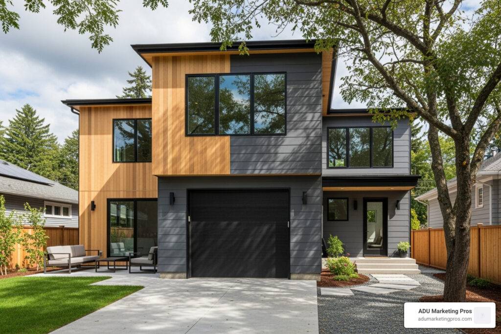 prefab adu with garage