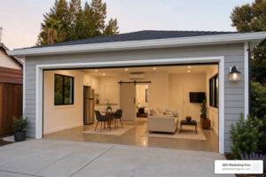 granny flat in double garage prefab