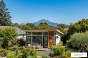 Marin County ADU modern detached backyard cottage with Mt. Tamalpais - Marin County ADU