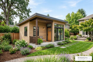 self contained granny flat backyard exterior