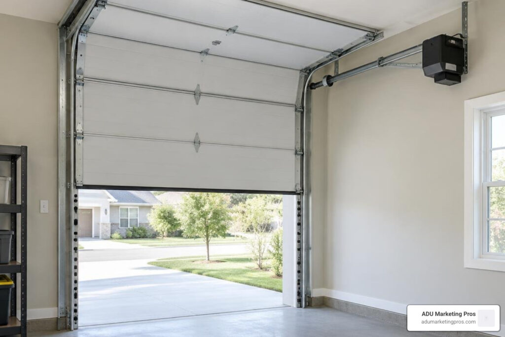 high lift garage door conversion