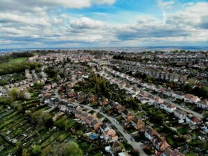 Property survey and zoning setback verification for residential lots